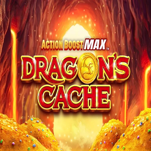 Action Boost Max Dragon's Cache game by SpinPlay Games – logo hosted on Casinoly Casino