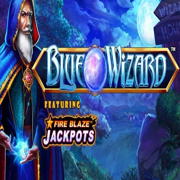 Blue Wizard Fire Blaze Jackpots by Rarestone Gaming, showcased at www.casinoly-casino.eu – game logo