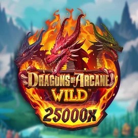 Dragons of Arcane Wild slot logo by Foxium at Casinoly Casino